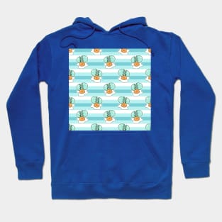 Crack Egg Yolk Blue Striped Pattern Hoodie